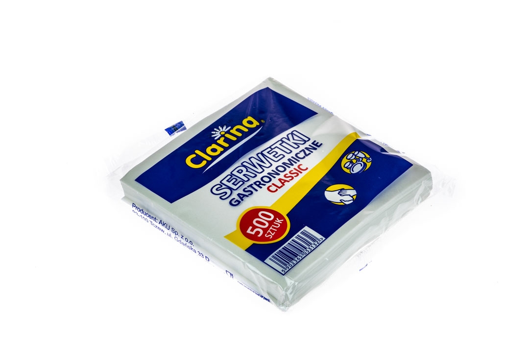 Serwetki gastronomiczne białe 15x15 clarina
